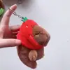 Celebridad de internet lindo capibara capibara colgante peluche juguete muñeca bolsa colgante llavero Muñeca Muñeca
