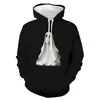 2024 Transfronterizo Nuevo Estampado de Halloween Alrededor de Hombres y Mujeres Manga Larga Casual Moda Deportiva Sudadera con Capucha Divertida Suéter
