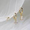 Pendientes geométricos de moda europea y americana, pendientes de nicho de moda, pendientes que combinan con todo, pendientes de traje, pendientes de tres piezas