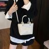 Verano Nuevo Bolso de Mano de Color Sólido para Mujer 2025 Simple Versátil Bolso de Hombro Tipo Cubo Moda Trendy Bandolera Bolso Pequeño