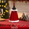 Decorações de Natal: Capas de garrafa de vinho do Papai Noel, capas protetoras de tricô para vinho tinto e champanhe, decoração de atmosfera festiva para hotéis e restaurantes