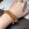 Sándalo Verde Simple Doble Círculo Anillo para Correr Pulsera Cuentas de Oración de Sándalo de Madera Regalo Pulsera de Cuentas