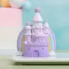 Castillo de Ensueño Estilo Europeo Adornos para Hornear Pasteles de Cumpleaños Infantiles Decoraciones para Mesa de Postres de Niñas Artesanías de Resina