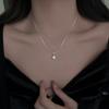 Nuevo collar de perlas de plata esterlina S925 para mujer, de alta gama, de lujo, ligero, diseño simple, colgante de gota de agua, cadena de clavícula
