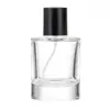 Frasco Borrifador de Perfume Cilíndrico com Tampa de Baioneta Vidro Transparente Frasco Cosmético Simples e Portátil 30ml Frasco Borrifador de Fragrância