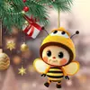 Nuevo Lindo Set de Abeja Aturdida Decoración de Coche Adorno Colgante para Espejo Retrovisor de Coche Regalo Adorno para Árbol de Navidad