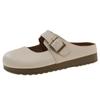 Chinelos Baotou Femininos Verão 2025 Primavera Nova Moda Versátil Rasteirinha Slip-on Sandálias Mary Jane
