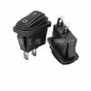 Kcd3 Preto 2 Pinos 2 Velocidades À Prova D'água Interruptor em Formato de Barco Interruptor Basculante Preto 2 Pinos 2 Velocidades À Prova D'água de Peça Única