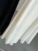 Saia Midi Preta com Textura Simples Feminina Verão Cintura Alta Fluida Emagrece Cobre os Quadris Versátil Evasê Elegante Saia Longa