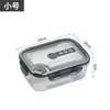 Suministros de cocina recipiente transparente para verduras del refrigerador con tapa caja de almacenamiento de plástico japonesa caja sellada para alimentos horno de microondas