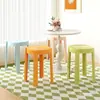 Taburete de Plástico para Uso Doméstico, Taburete Redondo Alto Engrosado, Banco Apilable, Silla Molino de Viento, Taburete Individual para Sala de Estar, Taburete de Plástico de Repuesto para Mesa de Comedor