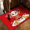 Alfombra de Piso de Terciopelo de Cristal Año de la Oveja Alfombrilla Absorbente de Agua Secado Rápido para Baño Felpudo para Entrada Puerta de Entrada Decoración Festiva de Año Nuevo Alfombra