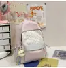 Mochila para niñas, estilo coreano, diseño color-block, estilo Harajuku universitario, adecuada para estudiantes de secundaria y preparatoria, para la escuela, viajes y salidas