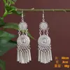 Pendientes de Pavo Real para Minorías Étnicas, Regalos Retro de Plata Miao Estilo Étnico, Accesorios de Pendientes Vintage de Imitación Plata