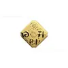 Insignia Personalizada Logo Oro Puro 999 Llavero Riqueza Diaria Colgante Bolso Cuadrado Cadena Teléfono Adorno Venta al por Mayor