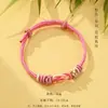 Pulseira de Fio Vermelho para o Ano do Zodíaco durante o Festival do Barco-Dragão, simbolizando paz e boa sorte, feita à mão para homens e mulheres, pulseira trançada à mão para casais