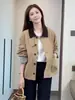 Venda Direta do Fabricante: Trench Coat com Lapela Color-Blocked para Mulheres, Estilo Curto, Novo para Primavera e Outono, Jaqueta Casual Solta da Moda para Figuras Baixas