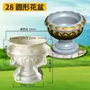 Molde para Vaso de Flores Cimento Bonsai Redondo Plástico Aço Modelo Concreto Moldado no Local Ferramenta de Polimento Modelo Peça Única Consignação Atacado