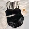 Lindo conjunto de sutiã de costas à venda para seios pequenos, com efeito push-up, suporte lateral para os seios, anti-queda, levanta-busto, fecho frontal, sem costura, absorvente de umidade e suor