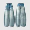 Nanxia Disfraz Nuevo Retro Americano Onda de Agua Denim Desgastado Hip-Hop para Hombre Holgados de Pierna Ancha Casual