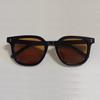 Óculos de Sol Estilo Coreano Tendência Armação Preta Lentes Marrons Modelo Novo 2025 Acessório para Óculos Paleta de Estilo Armação Fashion para o Dia a Dia