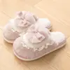 Pantuflas de algodón afelpado para mujer, otoño e invierno, estilo juvenil, cómodas para caminar, uso en interiores en casa, nuevo modelo 2025, pantuflas de algodón cálidas y antideslizantes