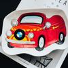 Vajilla Creativa para Niños Plato para el Hogar Lindo Plato de Cena de Cerámica Dibujos Animados para Comida Complementaria Tazón para Comer Forma de Coche Color Bajo Esmalte