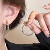 Pendientes Grandes de Plata Triturada de Lujo Ligero para Mujer 2024 Nuevo Estilo Caliente Estilo Frío Diseño con Sentido Pendientes Adecuados para Cara Redonda Pendientes