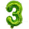 Banner de Decoración para Fiesta de Cumpleaños de 16 Pulgadas Versión EE. UU. Verde Claro Verde Fruta 26 Letras A-Z Números 0-9 Globos de Papel de Aluminio