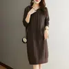 Nuevo Suéter de Punto para Mujer, Estilo Chino Otoño e Invierno, Literario Retro, con Capucha, Engrosado, Ajuste Holgado