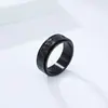 Vikingos Nórdicos Texto Vikingo Anillo Giratorio de Acero de Titanio Anillo Estilo Neutro Nicho Literario Retro Joyería para Mano