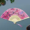 Nuevo Estilo Chino Estilo Antiguo Ventilador Plegable de Bambú Pequeño Portátil de Verano para Danza Cheongsam Hanfu Foto