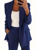 2024 Primavera e Outono Transfronteiriços Nova Moda Europeia e Americana Cor Sólida Cardigan Slim-fit Elegante Terno Jaqueta Calças Terno Mulheres