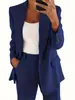 Amazon Transfronteiriça 2026 Nova Moda Cor Sólida High-End Slim-Fit Gola Cardigan Blazer Elegante para Mulheres