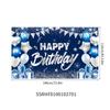 El Nuevo Banner de Fondo de Cumpleaños Serie Azul y Plateado Se Utiliza para Decorar la Atmósfera Festiva y Decorar el Banner de Fondo de Cumpleaños