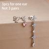 Pendientes de Acero Inoxidable Exquisitos Personalizados Incrustados con Piedras de Diseño de Nicho de Moda Europea y Americana Transfronteriza Pendientes Pendientes Pulidos Finamente Estilo Nuevo
