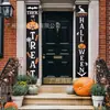 Luces Led de Halloween Transfronterizas Nuevas Parejas Brillantes Decoración de Atmósfera de Terror Calabaza Cortina de Puerta Pancarta Fábrica
