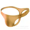 Calça fio dental masculina de seda gelada sem costura, respirável, peça única, cintura baixa, jovem