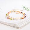 Pulsera de cuentas coloridas con flor de margarita diseño de nicho sentido 2022 Nuevo Alto sentido doble capa versátil verano mano