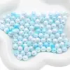 Cuentas Redondas Bicolor Chapadas en Color Acrílico Cuentas Sueltas Perla de Imitación Accesorios Hechos a Mano para DIY Collares Pulseras Joyería para Orejas