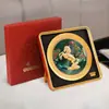Sucesso Instantâneo Ornamento de Ouro Puro Tigela Tesouro Estilo Chinês Pixiu Pingente para Casa e Escritório Promoção de Transmissão ao Vivo Presente para o Festival do Barco-Dragão