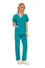 Conjunto de Uniforme Médico para Mujer - Top de Cuello en V y Pantalones de Pierna Recta, Uniforme de Trabajo Unisex, Uniforme Quirúrgico Ajustado, Pijama de Hospital, Varios Colores
