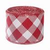 Vendas Diretas de Fábrica de Acessórios de Laço Feitos à Mão, Fitas Decorativas de Natal, Fitas Coloridas Xadrez de Imitação de Linho