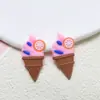 Zapatos de pegamento suave de PVC accesorios para agujeros dibujos animados lindos helado helado horquilla DIY caja de almacenamiento material para vaso de agua al por mayor