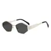 Gafas de Sol Transfronterizas Europeas y Americanas Más Vendidas, Gafas de Sol Retro con Forma de Diamante para Hombres y Mujeres, Gafas de Sol Metálicas Cóncavas Anti-UV