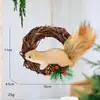 Nuevo Festival de Navidad Colgante de Ardilla de Simulación Colgante para Decoración de Árbol de Navidad Adorno para Arreglo de Escena Festiva