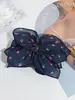 Moda Coreana Elegante Presilha de Garra Flor de Renda Brilhante Strass de Alto Grau Clipe Tubarão Traseiro Acessórios de Cabelo