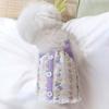 Perro Mascota y Gato Floral Fresco Flor Pequeña Cabestrillo Temporada Ropa Delgada Gatito Bichón Teddy Cachorro Pequeño Día