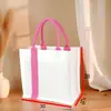 Bolsa Tote Estéreo de Lona Personalizada com Logo Bolsa Transversal de Lona Personalizada com Fita para Promoção Corporativa