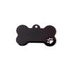 Placa de identificación de hueso de perro de acero de titanio transfronterizo, colgante para mascota, etiqueta antipérdida, colgante con patrón hueco de garra de perro, grabado láser